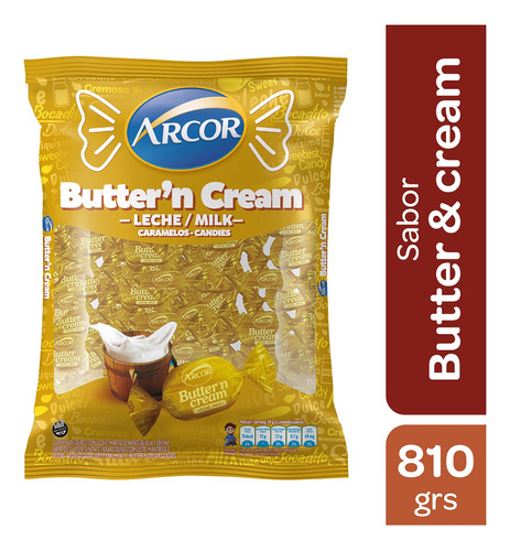 Caramelo Butter Cream Leche Arcor (bolsa 180 Unidades)