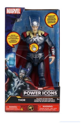 Thor Muñeco Parlante Power Icons Marvel Sonidos Disney 