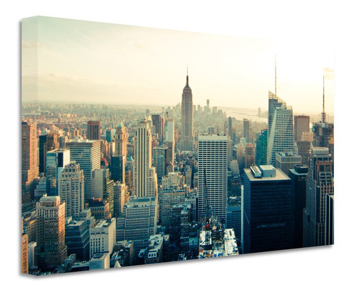 Cuadro Canvas Nueva York Rascacielos Grueso 60x40 Nyh9