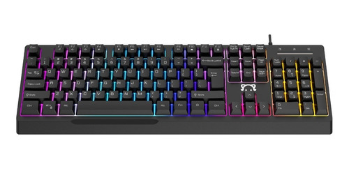 Imagen 5 de 8 de Teclado Semi-mecanico Gamer Ajazz Stk090 Negro Con Luz Rgb