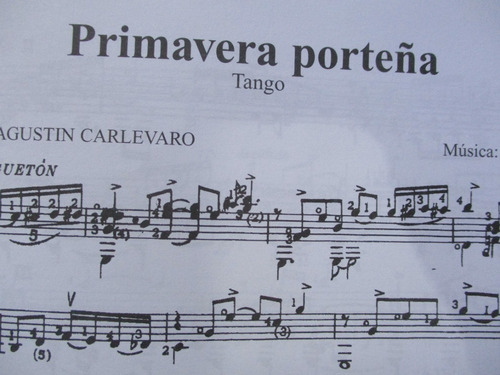 Imagen 3 de 3 de Partitura - Piazzolla, Cuatro Estaciones Porteñas - Guitarra