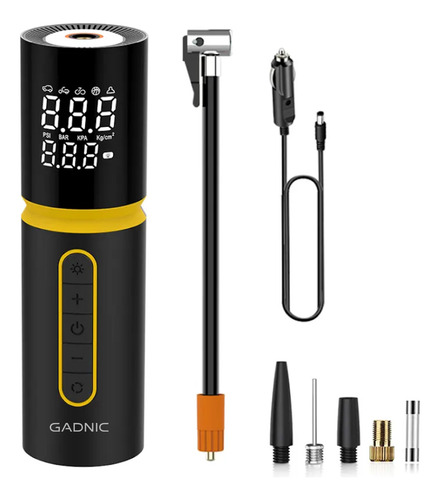 Compresor De Aire Gadnic Conexión 12v Panel Digital Luz Led