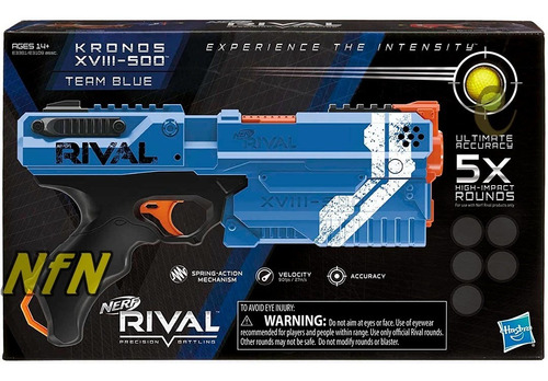 Nerf Rival Kronos Xviii-500 Azul Juegos Juguete Dia Del Niño