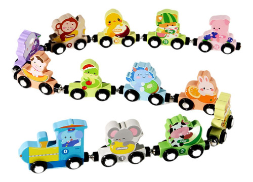 Juego De Trenes De Madera, Vehículos, Juguetes De Zodíaco
