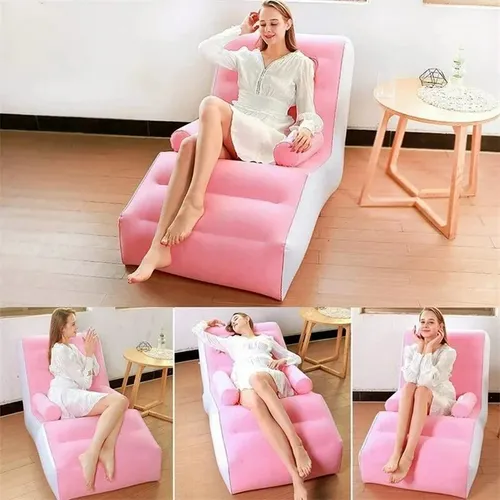 Sofá Inflable Ergonómico En Forma De S, Portátil, Suave