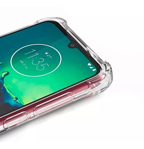 Funda Transparente Para Motorola Moto E6 Play + Glass Recto