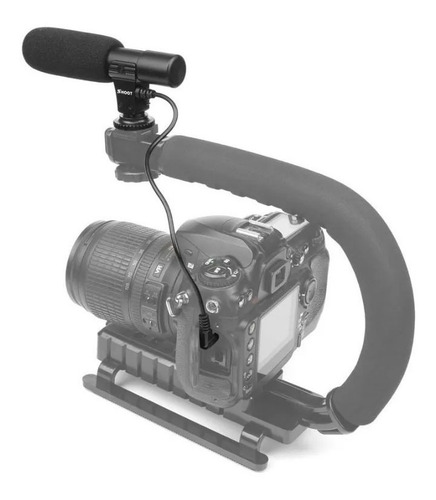 Imagen 2 de 2 de Microfono Boom Camaras Reflex Gopro Shootgun Dslr Anti Pop