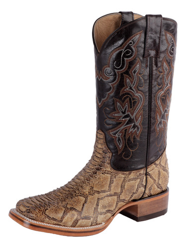 Botas Vaqueras De Piel Color Café Fratello Para Hombre 0380