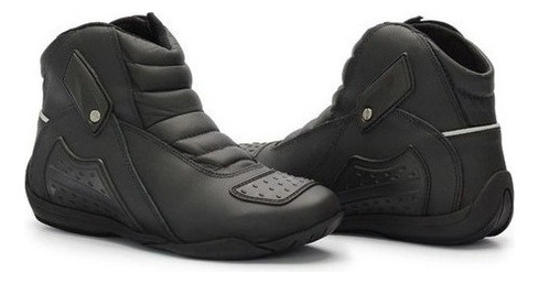 Bota Corta Cuero  Motociclista Acero Road Low