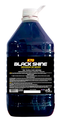 Revividor De Plasticos Y Gomas Liquido K78 5 Lts Negro