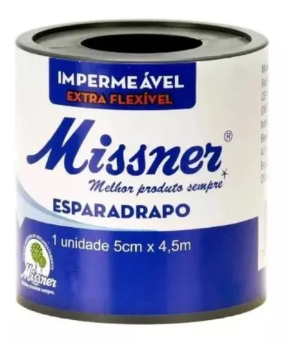 Esparadrapo Impermeável 2,5cm X 4,5m Branco Kit C/6 Missner