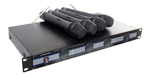 Pyle Pro-sistema Pdwm5000-4 Mic Vhf Micrófono Inalámbrico