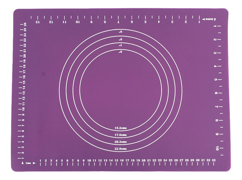 Tapete Para Masa Y Hornear De Silicon 40 X 30 Cm Color Morado