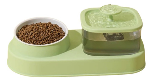 Set Cuenco Plato Comida Y Fuente De Agua Automático Gatos