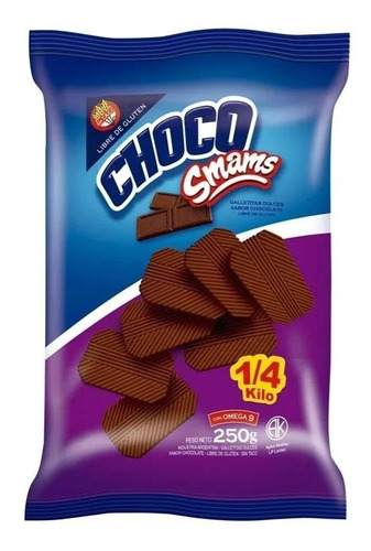 Galletitas De Chocolate Choco Smams 250gr X1u | Sin Tacc