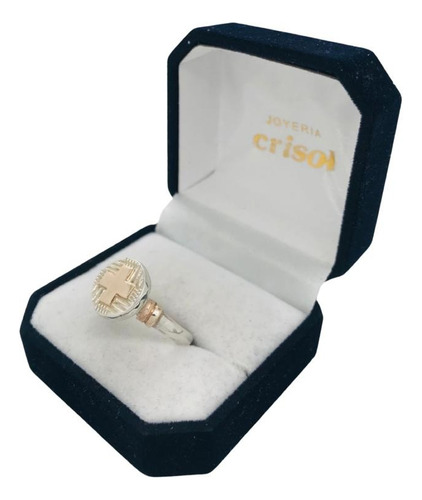 Anillo Plata 925 Y Oro 9 Kilates Enfermera Cuerpo Fino ( A1)