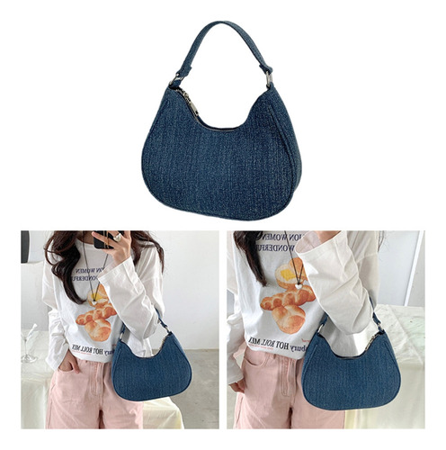 (db) Bolso De Mezclilla De Estilo Coreano, Bolso De Mano A L