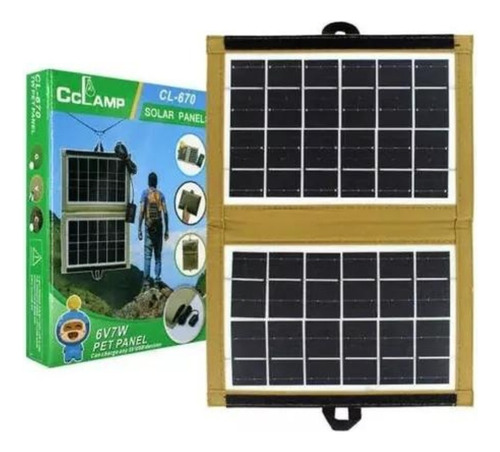 Mini Panel Solar Portatil Para Cargar Celular Uso Exterior 