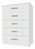 Comprar Cajonera Chifonier Comoda 5 Cajones Armada Melamina - Opcional Guías Metálicas - Muebles Económicos