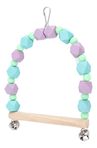 Columpio De Madera Coloreado Con Forma De Pájaro Colorido Na