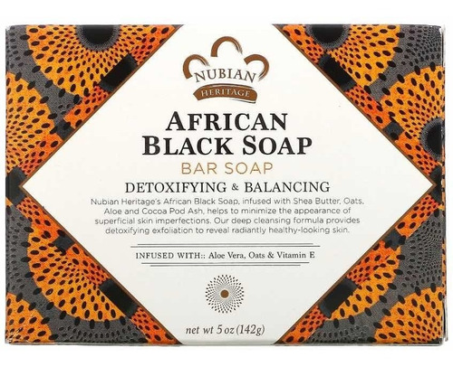 African Black Soap Nubian Heritage Jabón Negro Africano