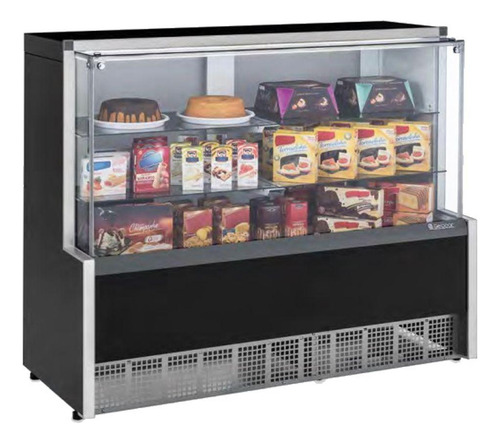 Vitrine Neutra Aurora Mpna140r Preto Reto Bivolt Gelopar