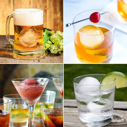 Bandejas Ice Cube & Ball, Para Hacer Esferas De Silicona Con