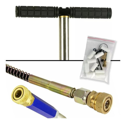 Bomba Manual Fixxar Inox Para Encher Pcp 300 Bar Fix-162 Cor Prateado