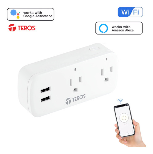 Enchufe Tomacorriente Inteligente Smart 15a Teros Wifi Alexa