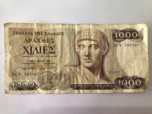 Numismatica : Billete De 1000 Dracmas Grecia 1987