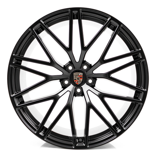 Rodas 21 Forjadas Porsche Macan Gts 5x112 2 Talas Concavas Cor Preto Acetinado
