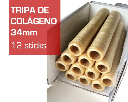 Tripa Colágeno Embutir Chorizo Salchicha 34mm Con 12 Sticks