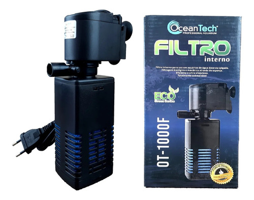 Filtro Interno Com Bomba Aquário Ot-1000f Oceantech 650l/h 127V