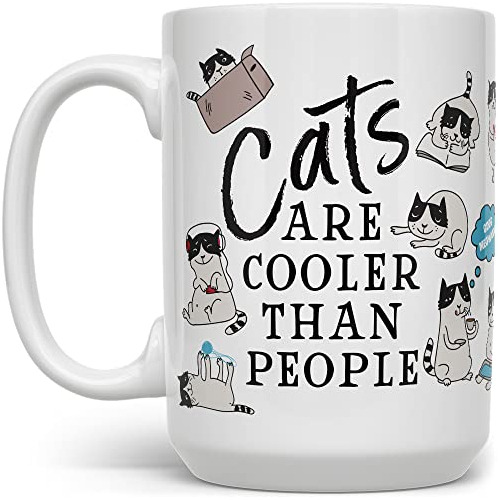 Taza Gato, Amante Gatos, Regalo Mam Pap, Ms Cool Que Las Per