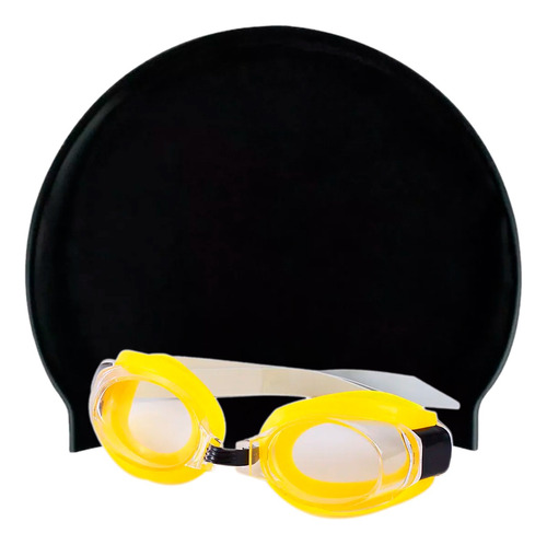  Set Natación Kit X 3 Gafas Gorro Silicona Y Tapa Oidos