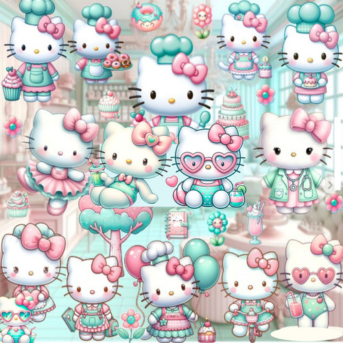 Kit Digital Cliparts Imagenes Png Fondos Hello Kitty