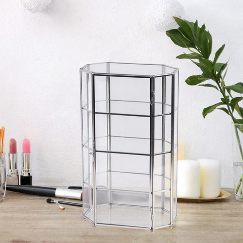 Vitrina De Joyería De Vidrio Transparente Con 4 Niveles,