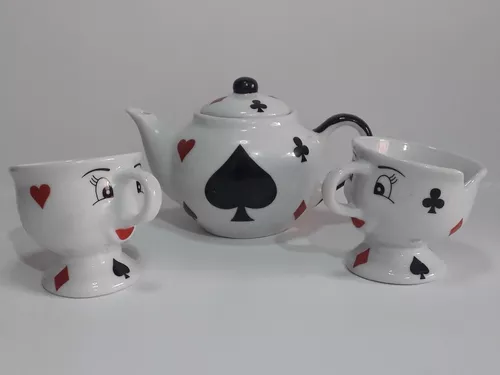 Conjunto de xícaras e bule de porcelana para chá ou café 13 peças