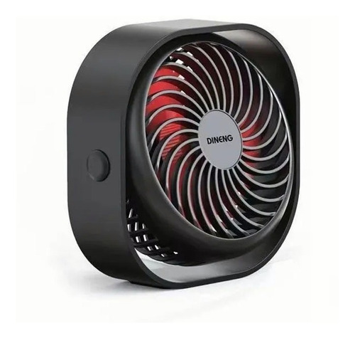 Usb Ventilador Recargable De Escritorio Mini Ventilador Mesa Estructura Negro Diámetro 14 Cm