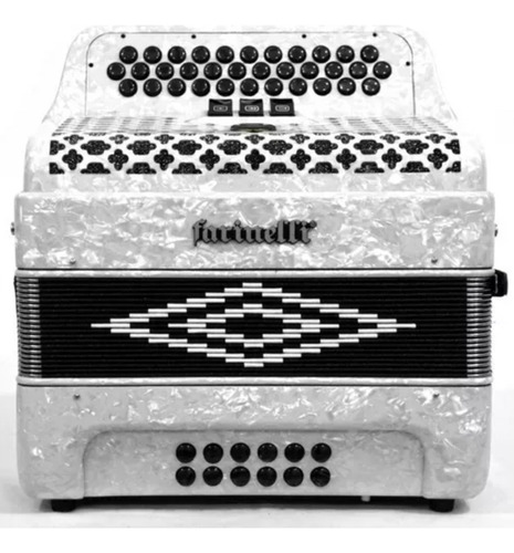 Acordeon Botones Sol Blanco 3412 3 Regs Century