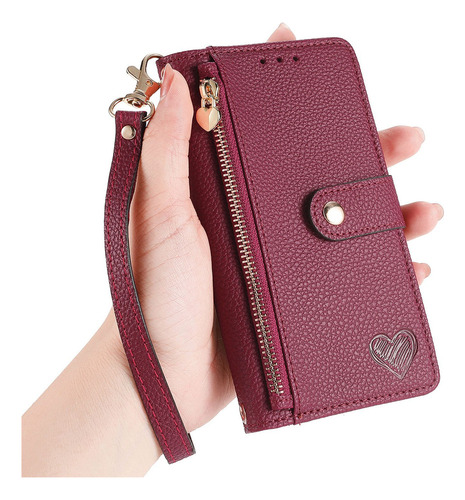 Funda De Piel Tipo Cartera For Teléfono Sharp Sense