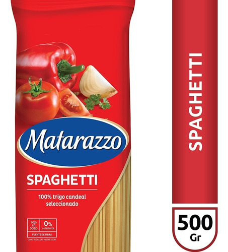 Imagen 1 de 1 de Fideos Spaghetti Matarazzo X500 Gr
