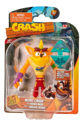 Imagen 2 de 3 de Crash Bandicoot 4.5 Action Personaje Retro Crash