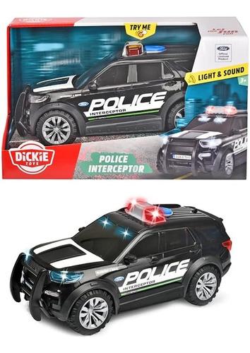 Vehiculo Policia Interceptor Sin Control Con Luz Y Sonido