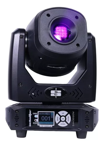 Luz de cabeza móvil de 120 W, foco de cabeza móvil con 8 ruedas GOBO, 7  ruedas giratorias RGBW, prisma de 3 caras y 12 anillos LED, DMX512, sonido  – Yaxa Store