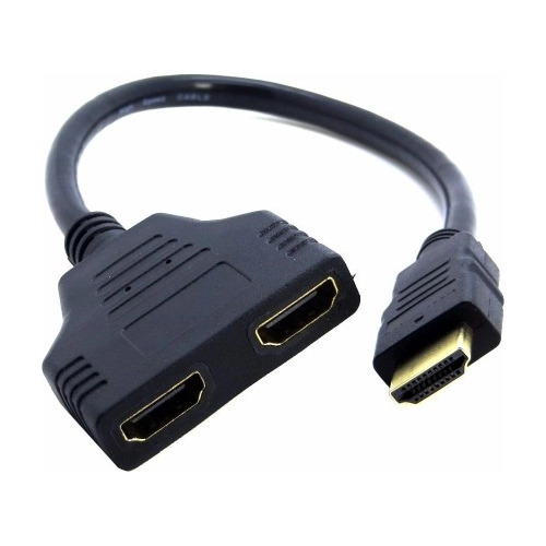 Cabo Y Hdmi Macho X 2 Hdmi Femea 20cm Para 2 Monitores Tvs