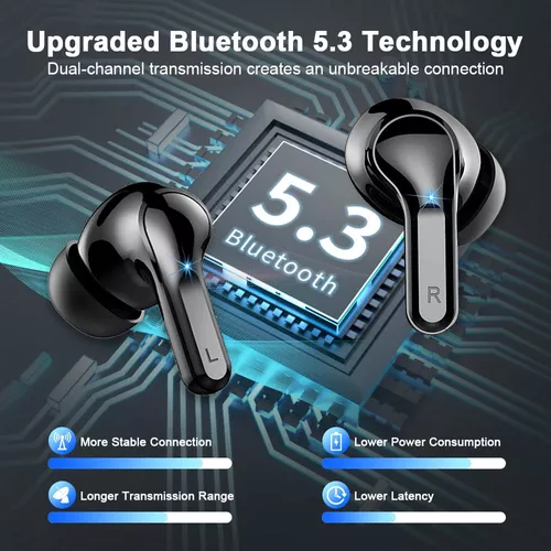 Auriculares deportivos ultraligeros Bluetooth 5.3, auriculares inalámbricos  con pantalla LED dual 30 horas de reproducción, auriculares inalámbricos