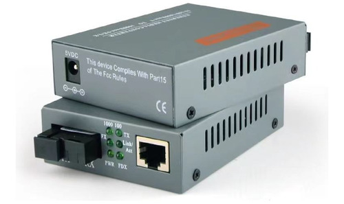 Convertidor De Medios Transceiver Fibra/ethernet Rj 3 Km Par