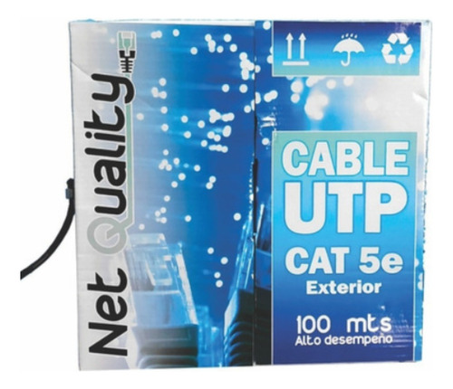 Bobina Cable Utp Netquality Cat5e Ext 100mts 4 Pares