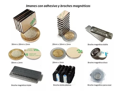 Imanes potentes en 24 horas, neodimio, impresos, con adhesivo.